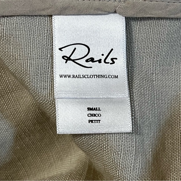 NWT RAILS Flynn Blazer In Taupe Linen Blend Boxy Oversized Relaxed Workwear S - Picture 9 of 16